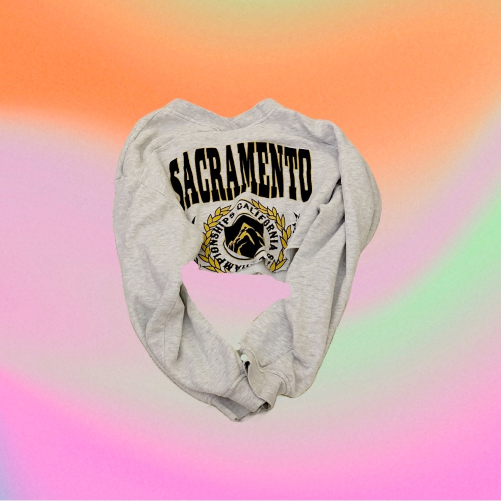 cropped h and m sacramento sweatshirt